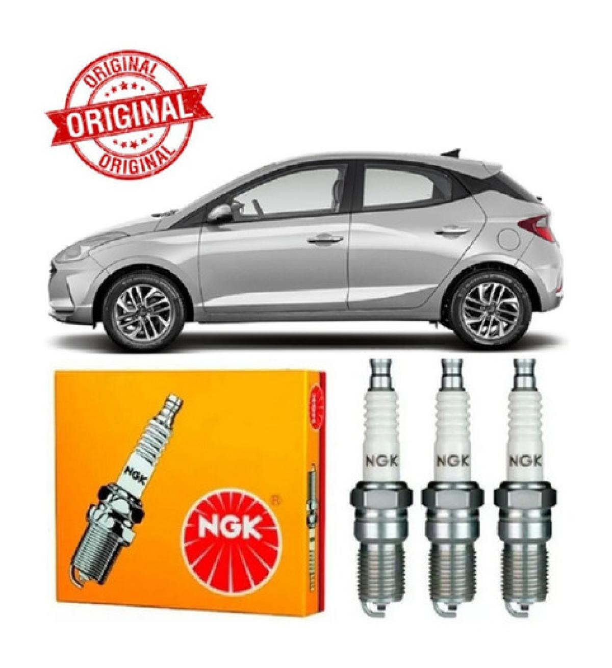 Jogo De Velas Hundai Hb20 Hb 20 1 0 Flex 2015 2016 2017 Ngk em Oferta na Shopee