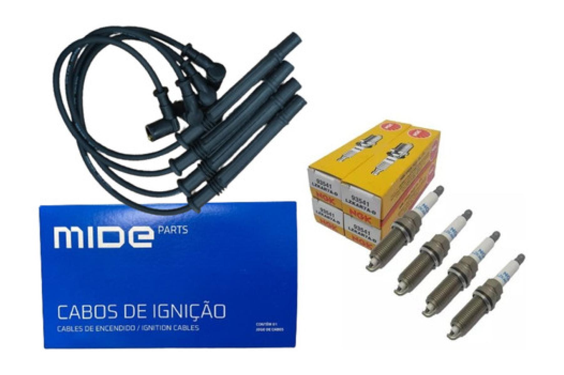 Kit Cabos + Velas De Ignição  Clio Logan Sandero 1.0 16 em Oferta na Shopee