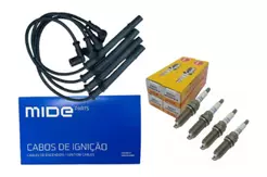 Kit Cabos + Velas De Ignição Clio Logan Sandero 1.0 16