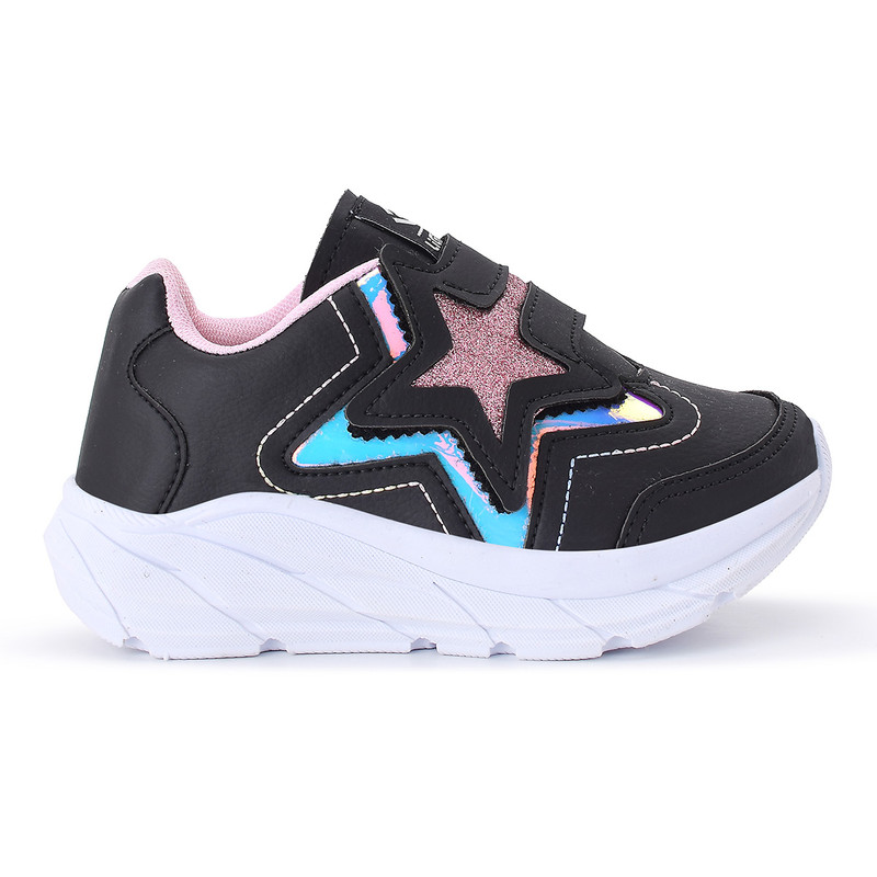 Tenis Casual Infantil Meninas Estrela Glitter Calce Facil Tenis Casual Infantil Meninas Estrela Glitter Calce Facil