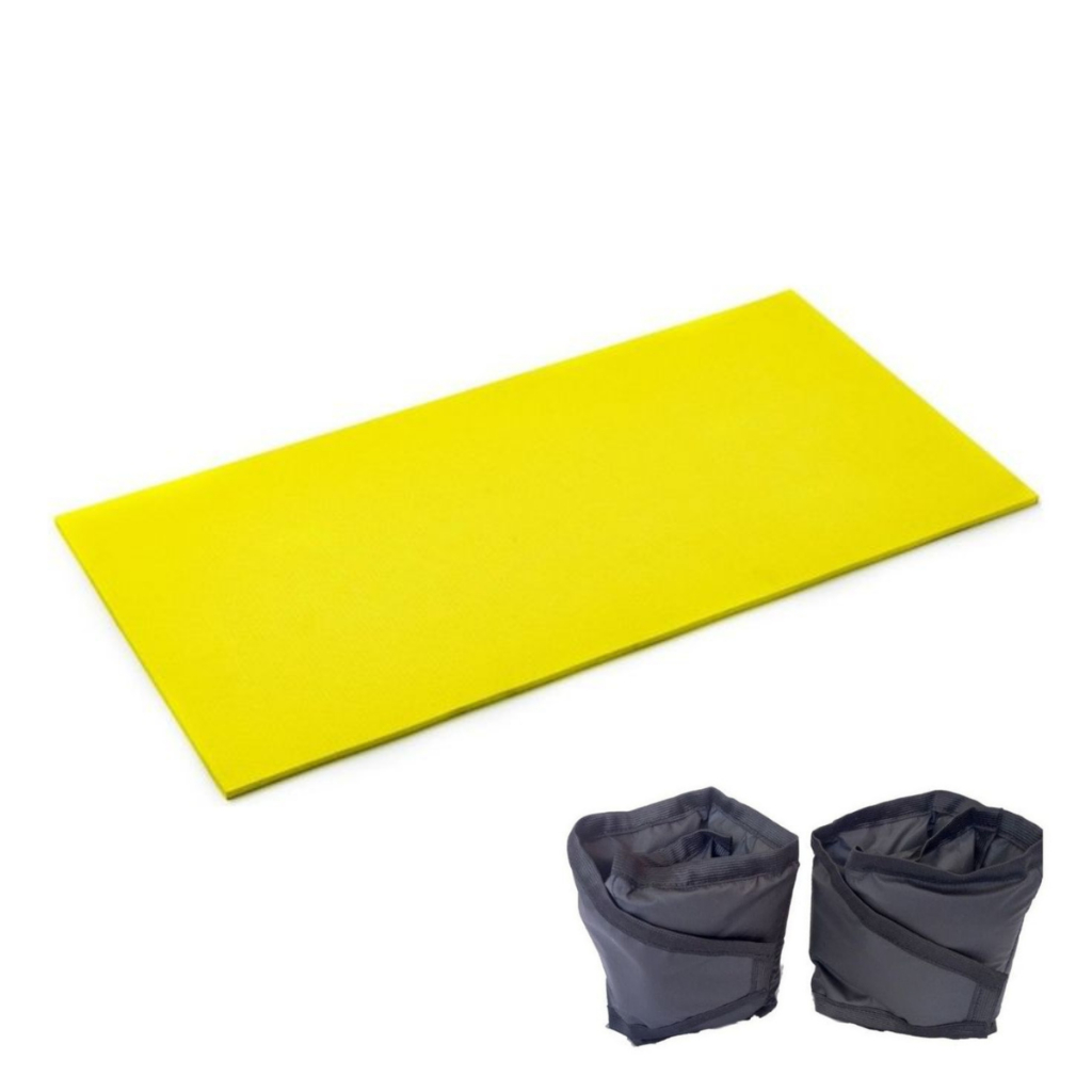 Kit – PAR Caneleira 4kg + Colchonete 90x40cm AMARELO SC