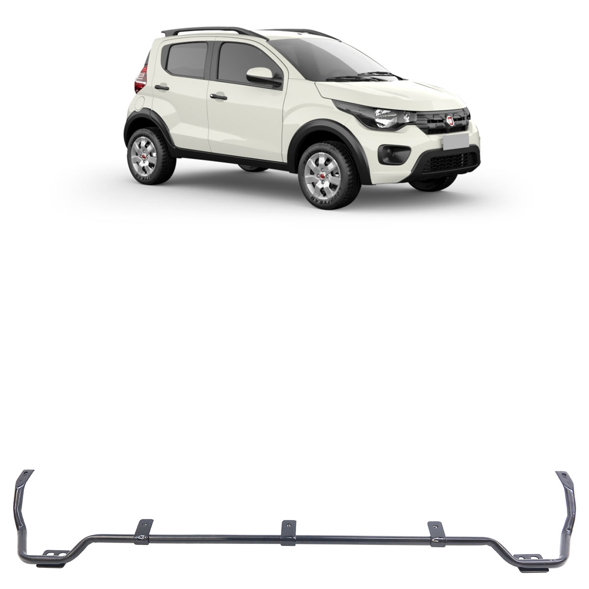 Travessa Radiador Mobi 2017 2018 2019 Parachoque Dianteiro Preto Aço em Oferta na Shopee