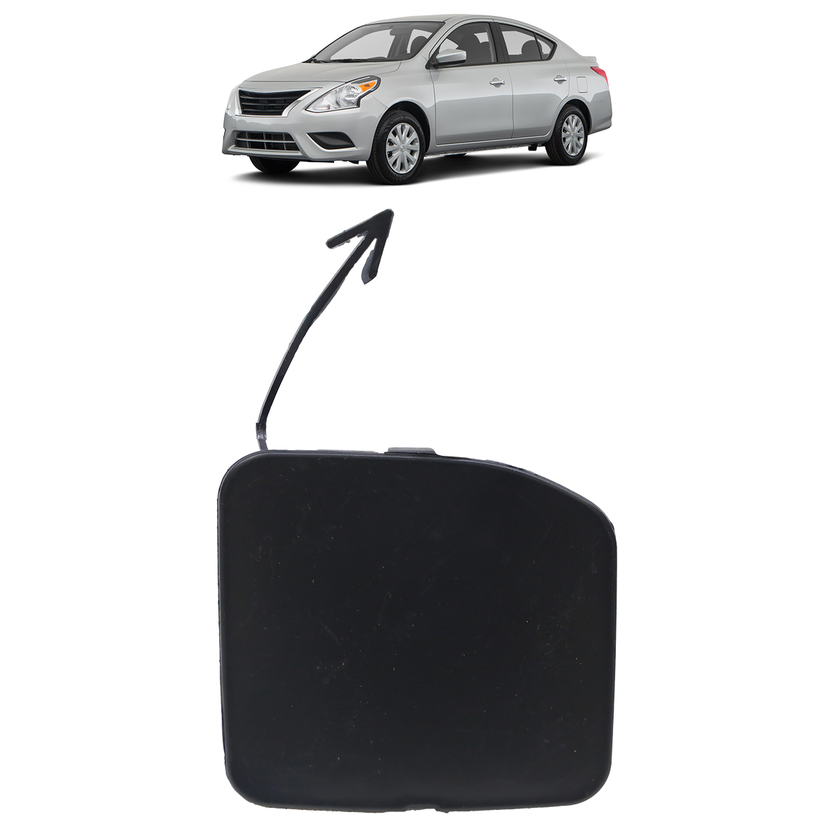 Tampa Reboque Versa 2015 2016 2017 2018 Parachoque Dianteiro Preto - Spare Parts and Accessories for Vehicles