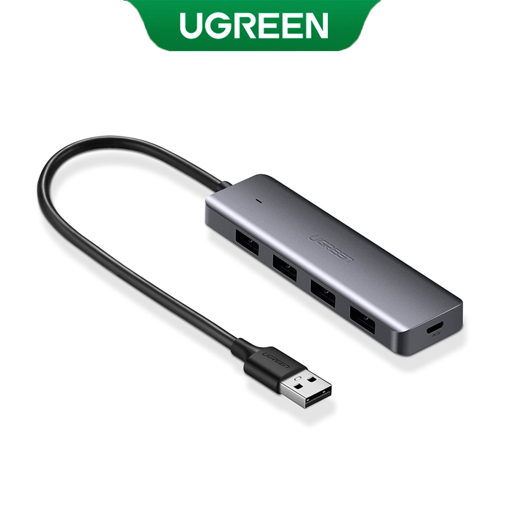 UGREEN Hub Multifuncional 4 em 1 para Usb 3.0 Cinza