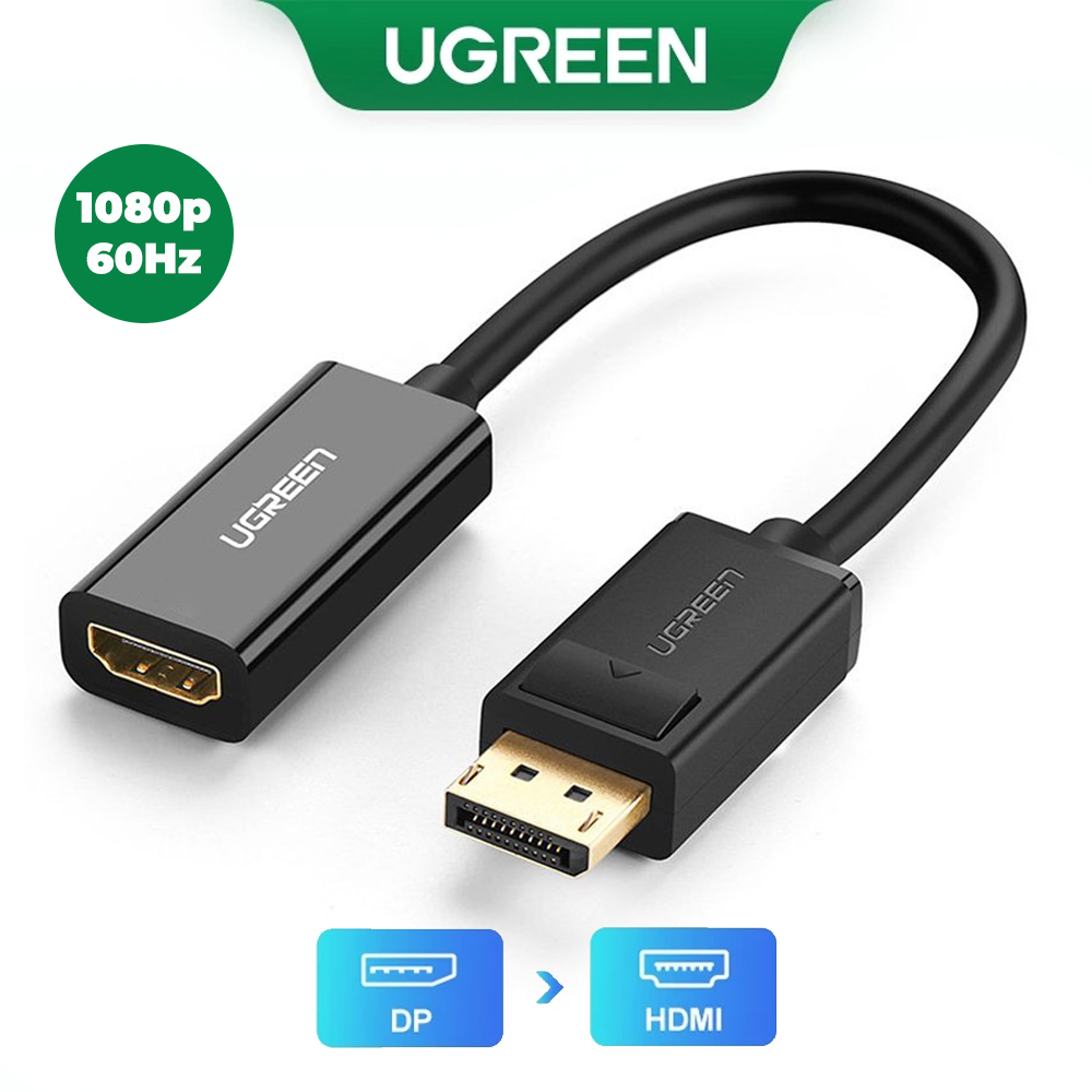 UGREEN Adaptador DisplayPort para Hdmi Macho/Fêmea Preto
