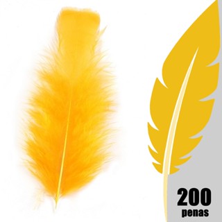 Penas Coloridas Pena de Galinha 200 Unidades Artesanato em Oferta na Shopee