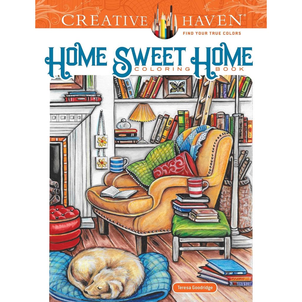 Desenhos para Colorir Creative Haven Home Sweet Home | 30 Folhas Soltas A4 90g/120g/180g + Acetato