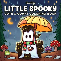 Kit 40 Desenhos para Colorir Little Spooky (Halloween) | Folhas Soltas A5 90g/120g/180g + Acetato