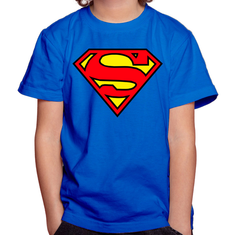 Camisa Camiseta Infantil Juvenil Para Menino Menina 100% Algodão Super Homem Superman