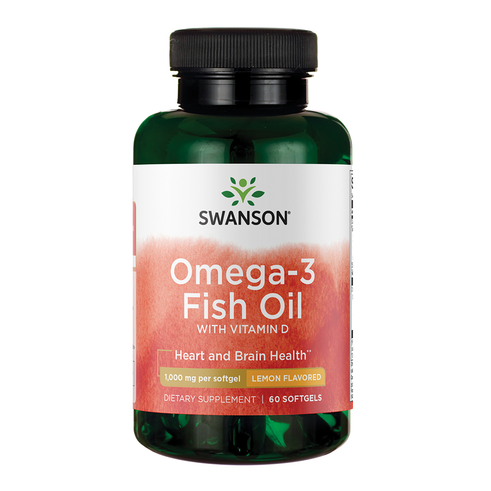 Óleo Peixe Ômega-3 1000mg Swanson 60 Softgel Importado