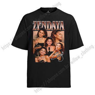 Camiseta Algodão Unissex Tshirt Zendaya Coleman em Oferta na Shopee