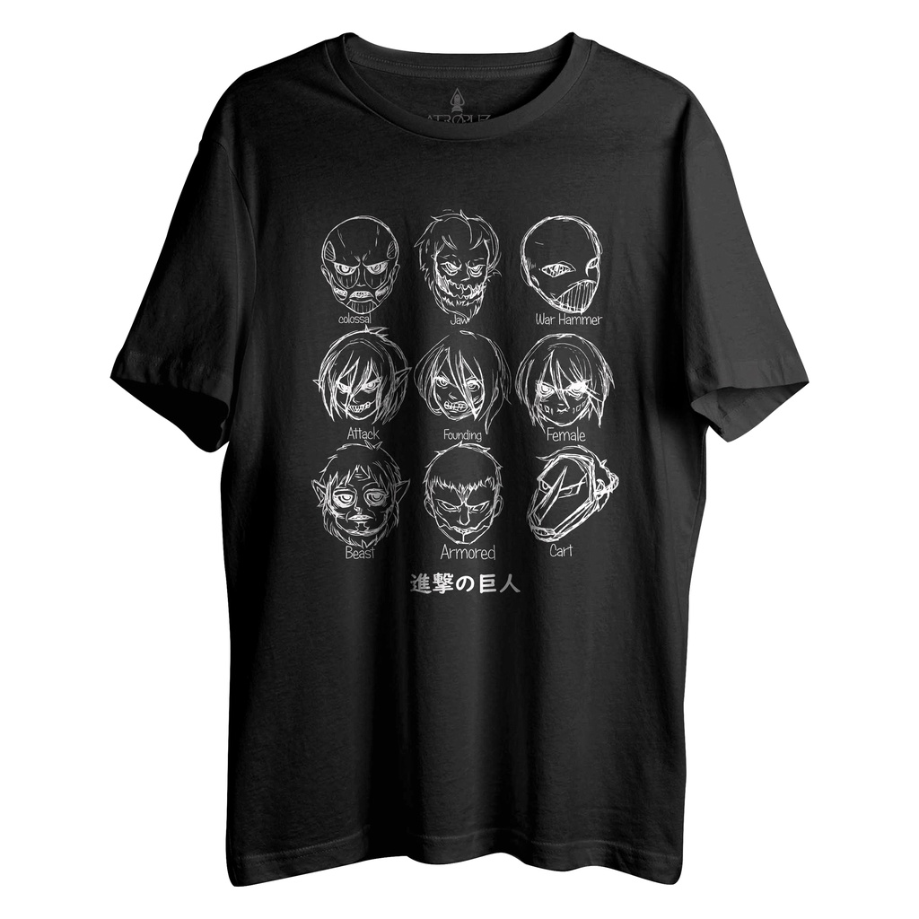 Camiseta Unissex Algodão Titans Silhouette Personagens Anime Camisa Masculina T-Shirt Feminino