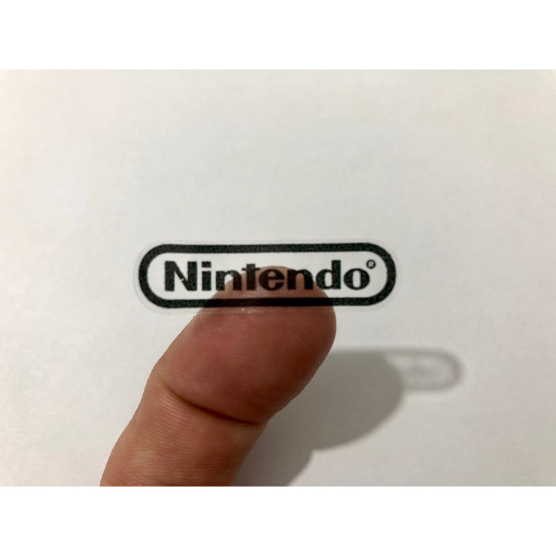 2 Adesivos Nintendo Preto Fundo Transparente Game Console 3,5cm
