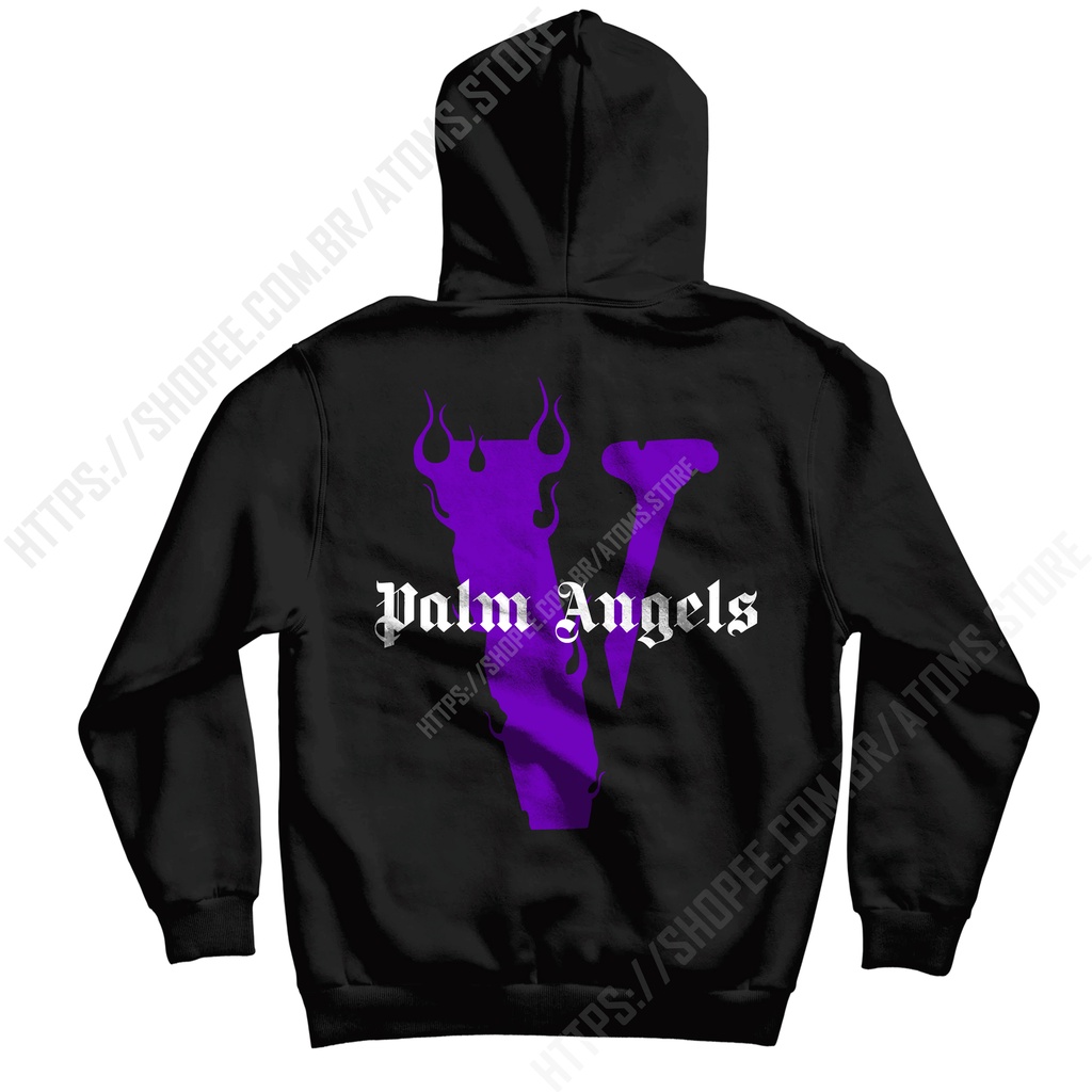 Moletom Canguru Estampado Unissex oversize streetwear Vlone palm angels hip hop skate