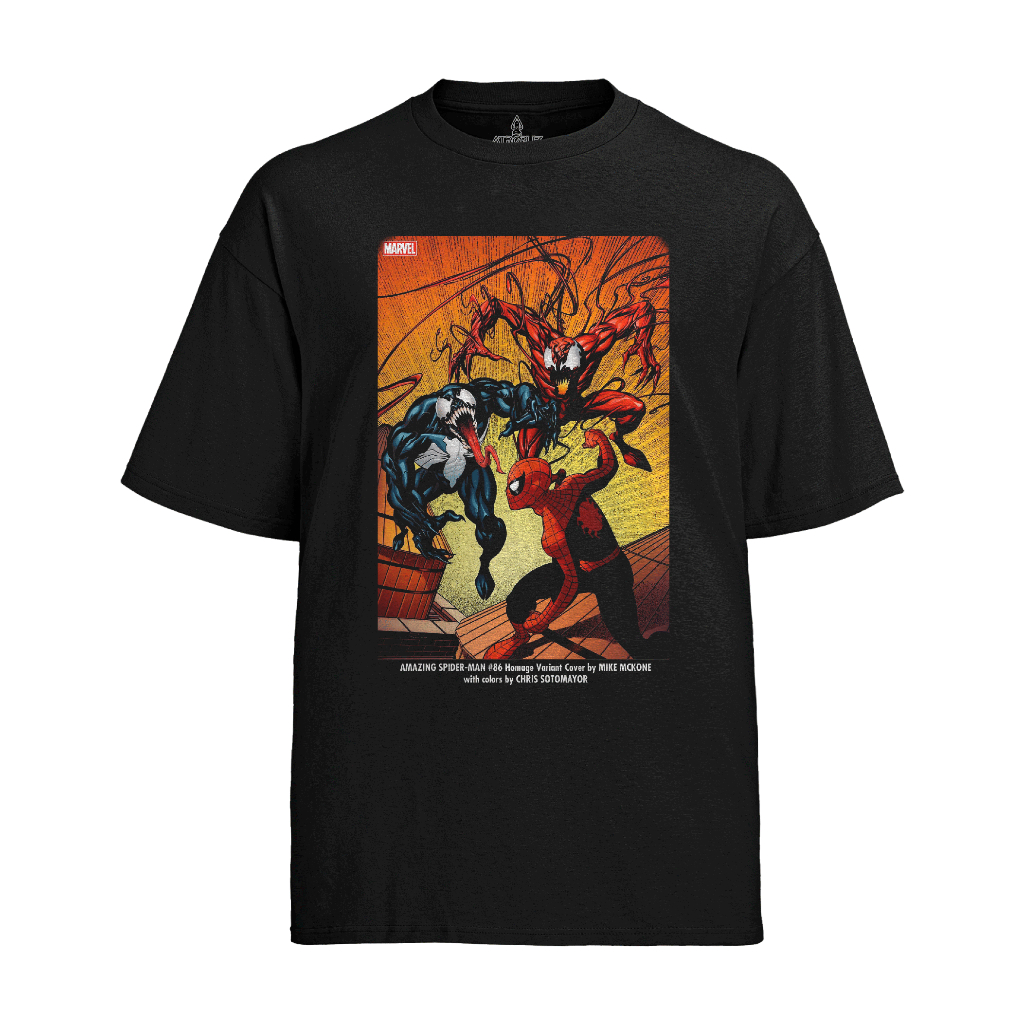 Camiseta Algodão Unissex Tshirt Homem Aranha vs Venom & Carnificina