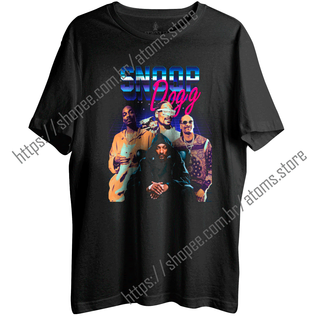 Camiseta Algodão Unissex Tshirt cantor rapper snoop dogg trap rap streetwear cyber punk future