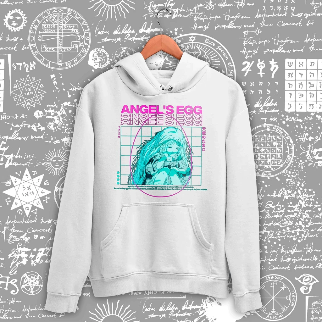 Moletom Canguru Estampado Unissex anime Angel's Egg aesthetic Gótico sad girl