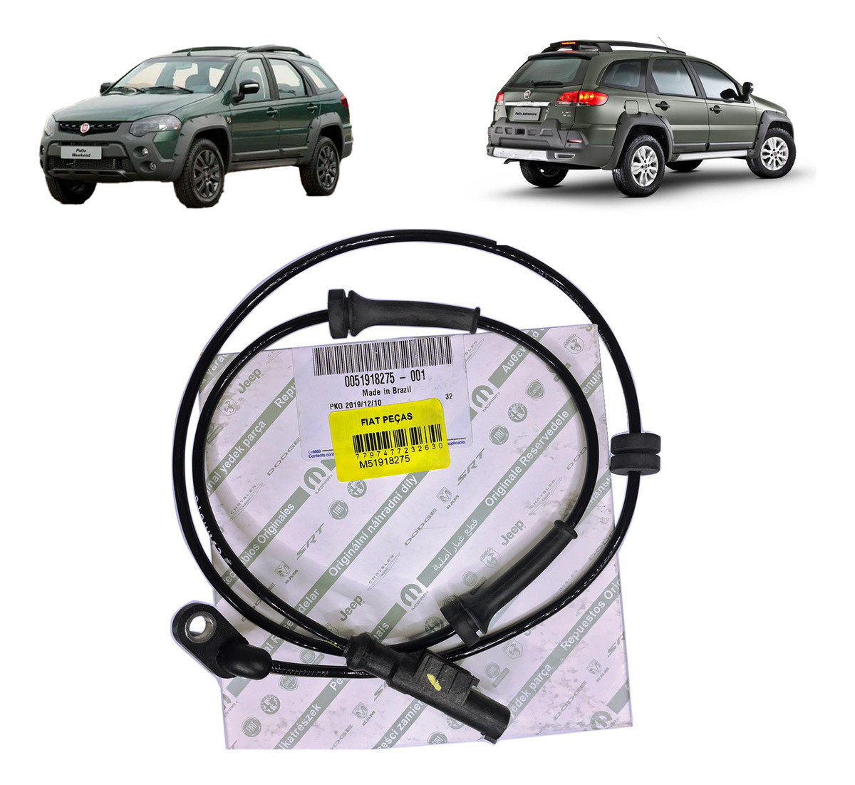 Sensor Abs Traseiro Esquerdo Palio Wekeend Original 51918275