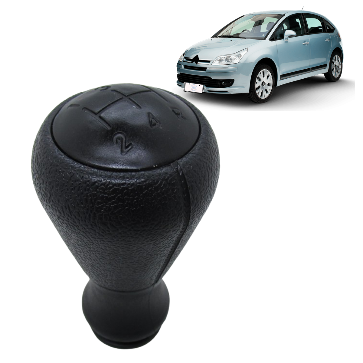 Manopla Bola Alavanca de Câmbio Citroen C4 2007-2014 Preta