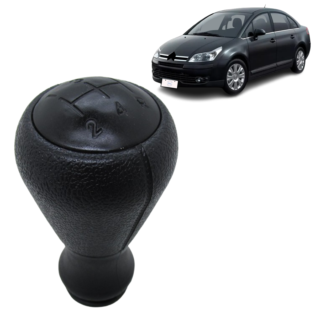 Manopla Bola Alavanca Câmbio Citroen C4 Pallas 07-14 Preta