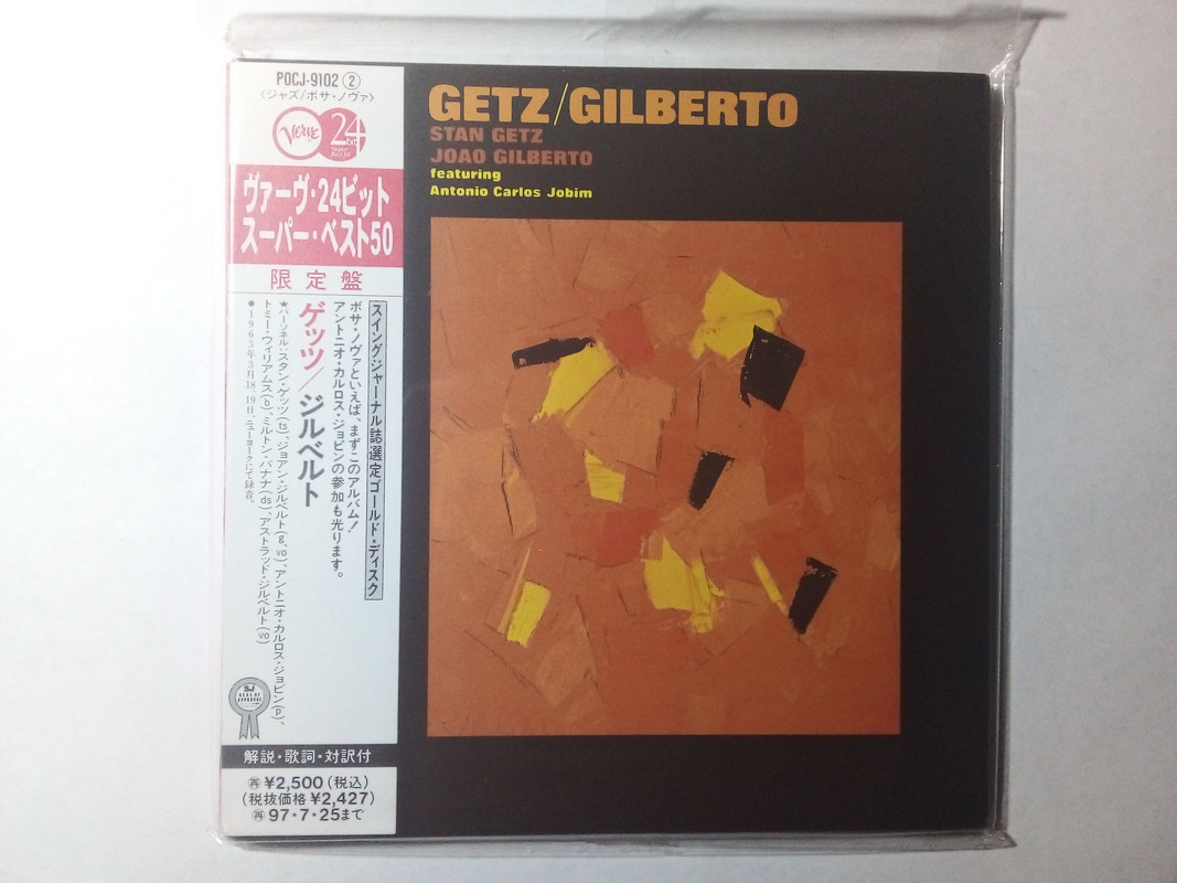 Cd Stan Getz E João Gilberto Feat. Antonio Carlos Jobim - Getz / Gilberto - Japonês - Paper Sleeve - Com Obi - Ag25