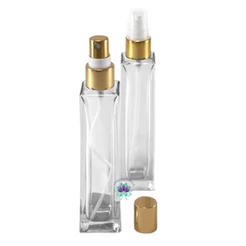 3 Vidros Torre 50ml Para Perfume, Difusor e Aromatizador sem Tampa Rosca 18/410