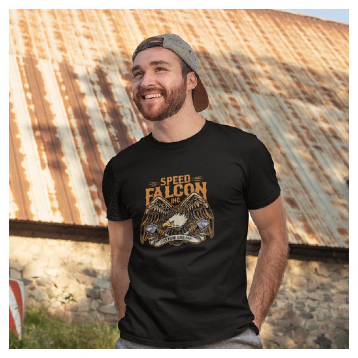 Camiseta 100% Algodao Streetwear Speed Falcon Garage Dtf