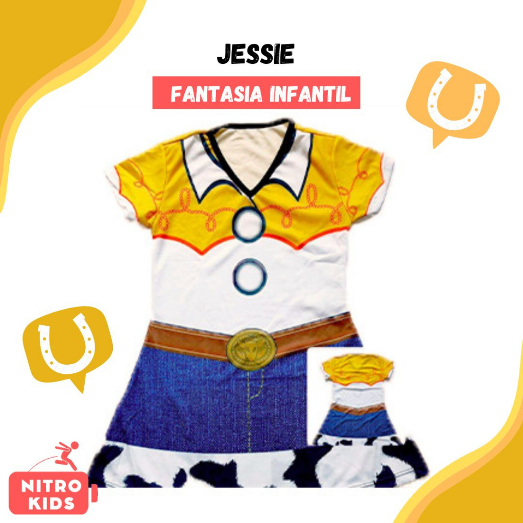 Fantasia Vestido Simples da Jessie (Toy Story)