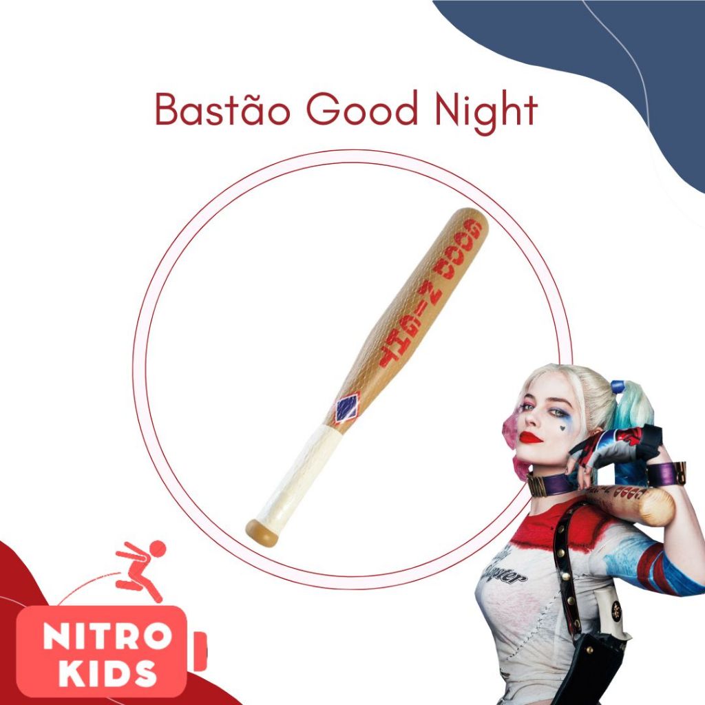 Taco Arlequina Esquadrão Harley Quinn Bastão Good Night