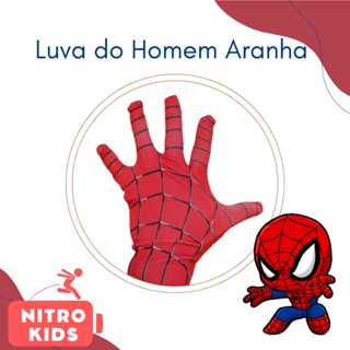 Par de Luvas de Tecido do Homem Aranha em Oferta na Shopee