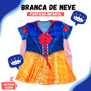 Fantasia Vestido Simples da Branca de Neve em Oferta na Shopee