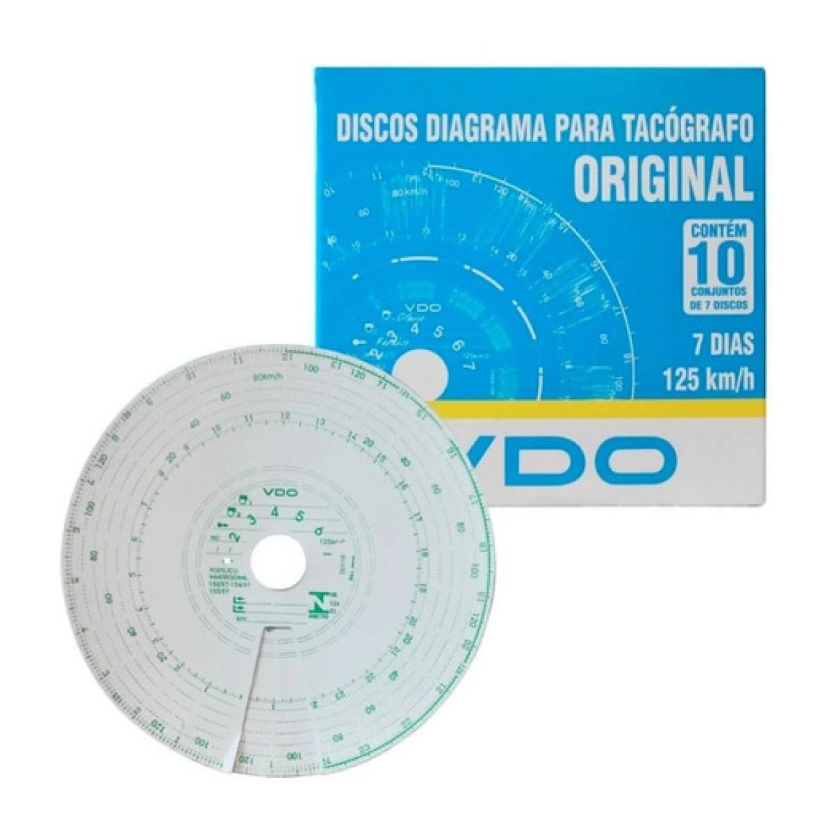 Disco Tacografo Semanal 125kmh 7 Dias 14025005f Vdo em Oferta na Shopee