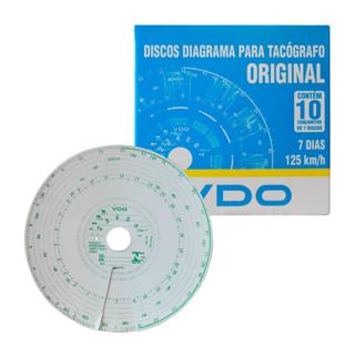 Disco Tacógrafo Semanal 7d 125 Km 70 Unidades Vdo 14025005f em Oferta na Shopee
