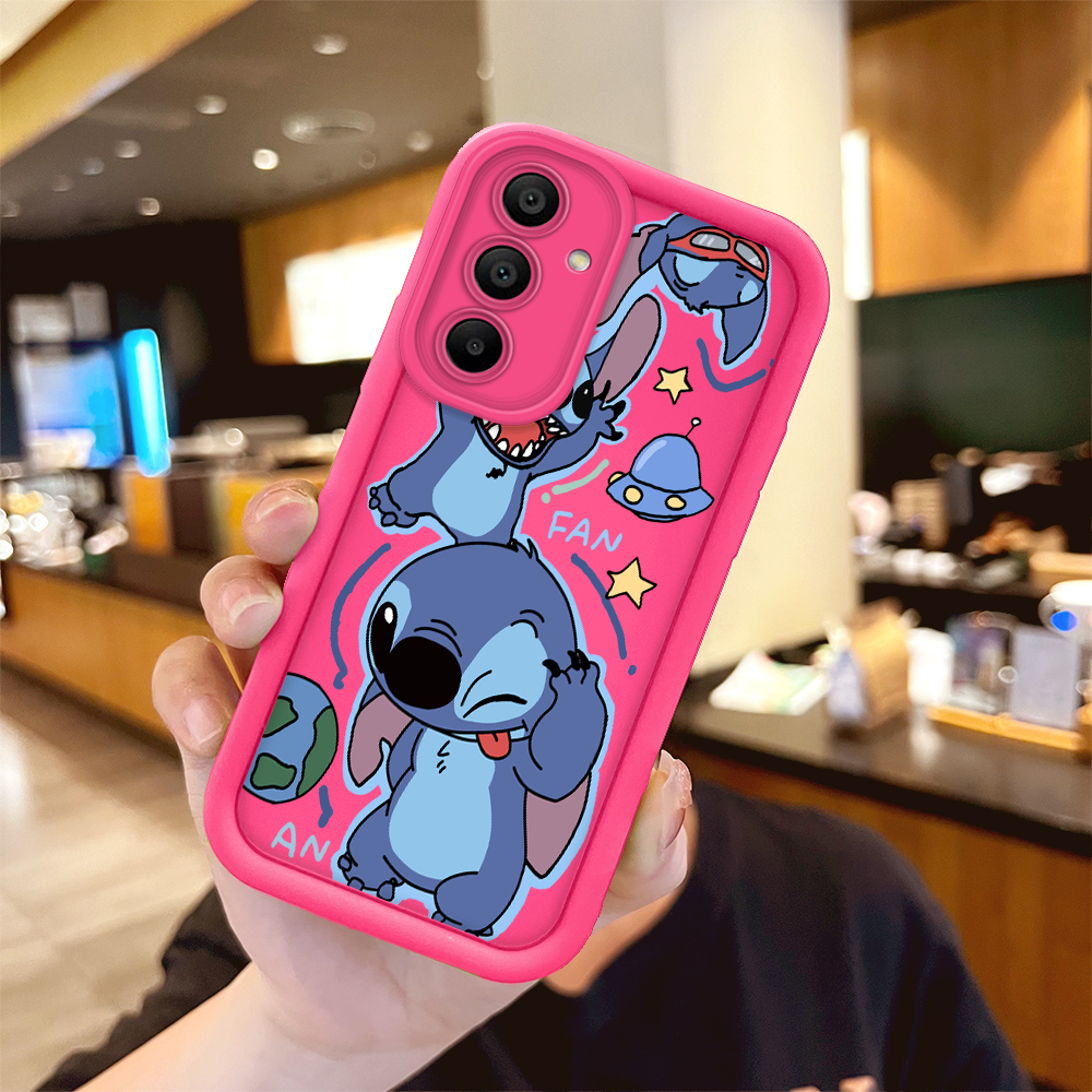 Capa Para Samsung Galaxy A15 4G 5G Capinha De Celular Silicone Macia Protetora Do Telefone Móvel Caso Rosa Stitch 0292 em Oferta na Shopee