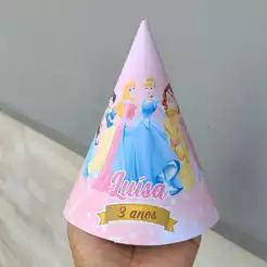 CHAPEU PERSONALIZADO TEMA PRINCESAS