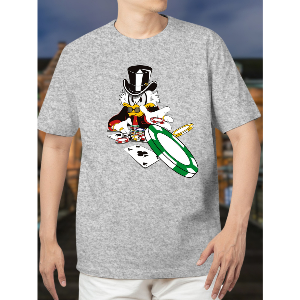 Camisa Tio Patinhas Dinheiro Poker Camiseta Desenho Pato Rico TSM