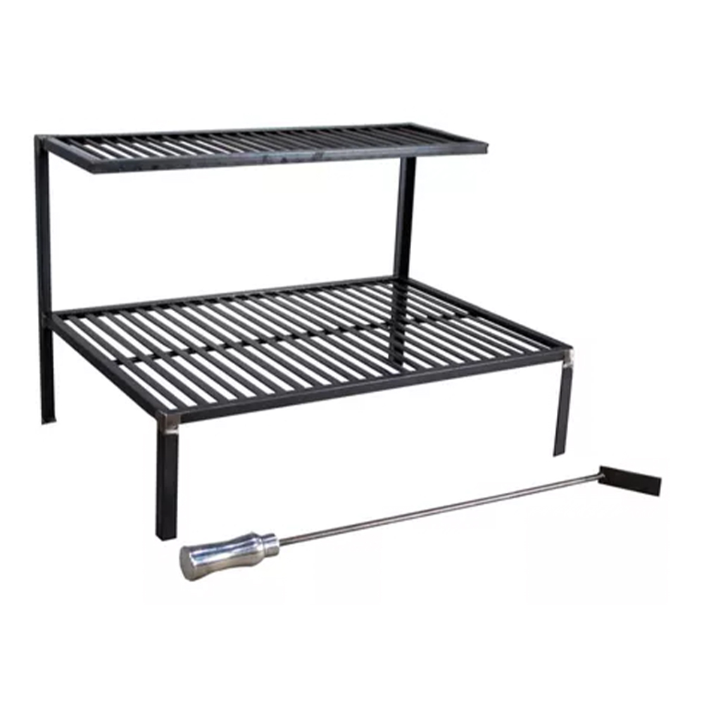 Grelha em Aço Carbono Parrilla Rústica Barra Chata 75cm Atiçador de Fogo em Oferta na Shopee