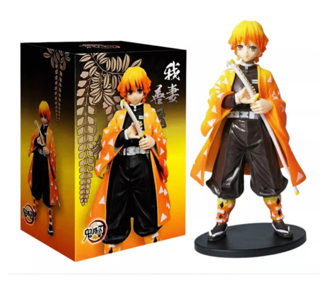 Boneco Zenitsu Agatsuma Demon Slayer Action Figure Com Caixa