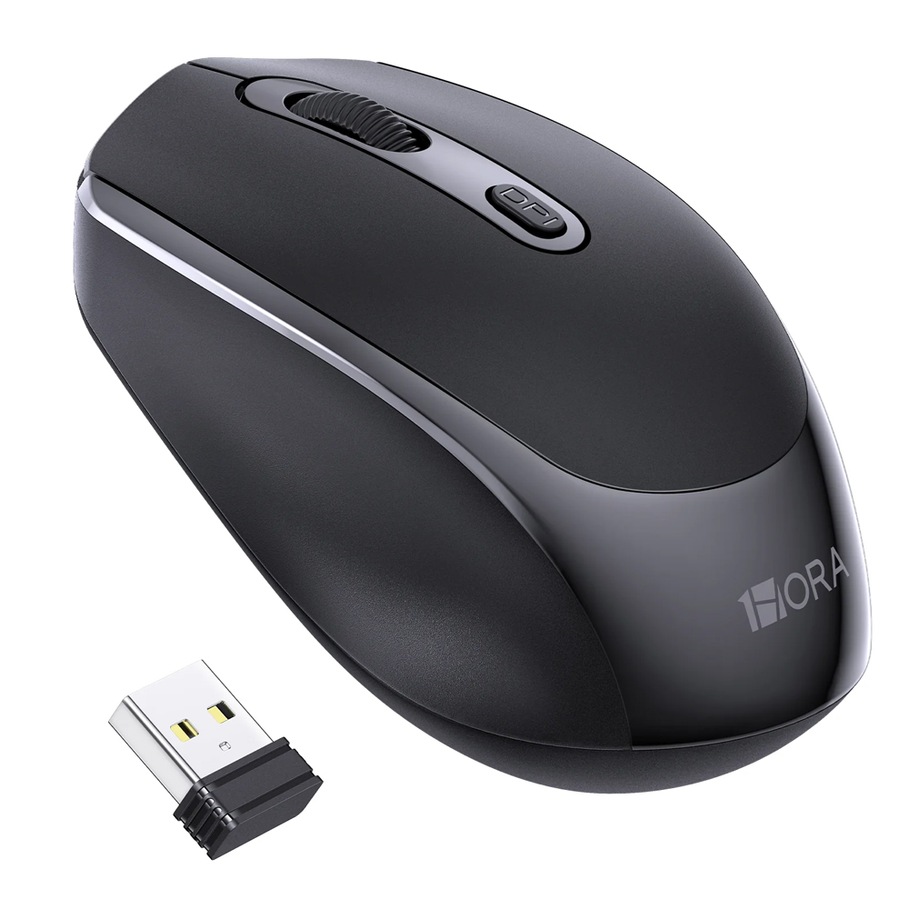 Mouse Sem Fio 1Hora, Mouse Wireless 2.4G Preto