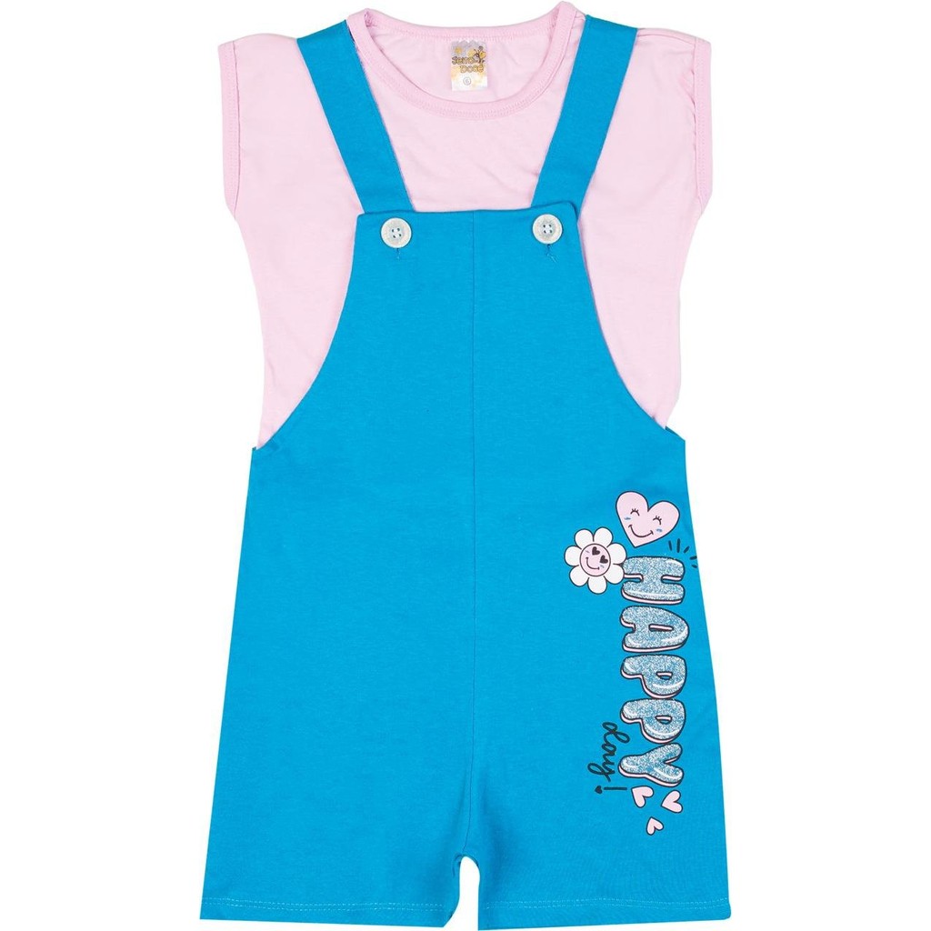Jardineira Menina Verão Infantil