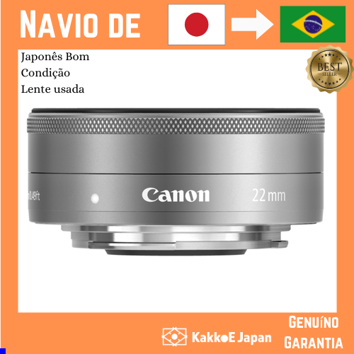 "Objetiva Grande Angular de Focagem Única Canon EF-M22mm F2 STM Prateada Mirrorless SLR EF-M222ST
