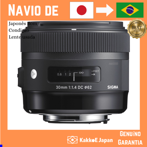 [Lente usada no Japão] Sigma SIGMA Canon EF-S Lente de montagem F1.4 DC HSM Foco único padrão APS-C Art SLR exclusi