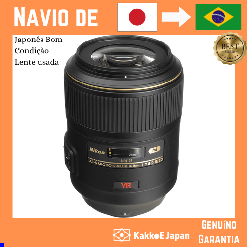 [Lente usada no Japão] Nikon Single Focus Micro Lens AF-S VR Micro Nikkor f IF-ED Full-Frame Compatível