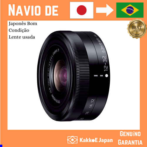 [Lente usada no Japão] Lente Zoom Padrão Panasonic para Micro Quatro Terços Lumix G VARIO 12-32mm/F3.5-5.6 ASPH./MEGA O.