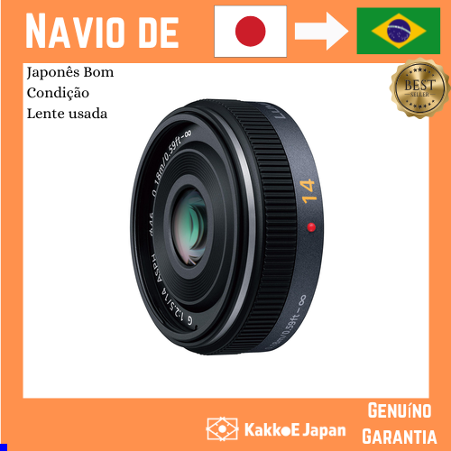 [Lente usada no Japão] Lente panqueca grande angular de distância focal única Panasonic para Micro Four Thirds Lumix G 1