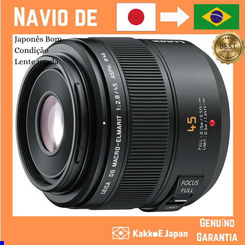 [Lente usada no Japão] Panasonic para Panasonic Micro Quatro Terços Leica DG MACRO-ELMARIT 45 milímetros F2.8 ASPH. Lent