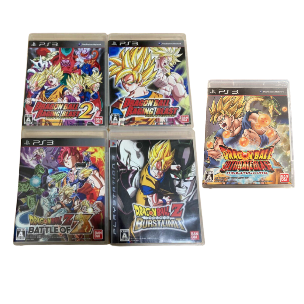 Used Dragon Ball Z Super Raging Blast 1 2 Burst Limit BATTLE OF Z 5 sets PS3 JP Ver