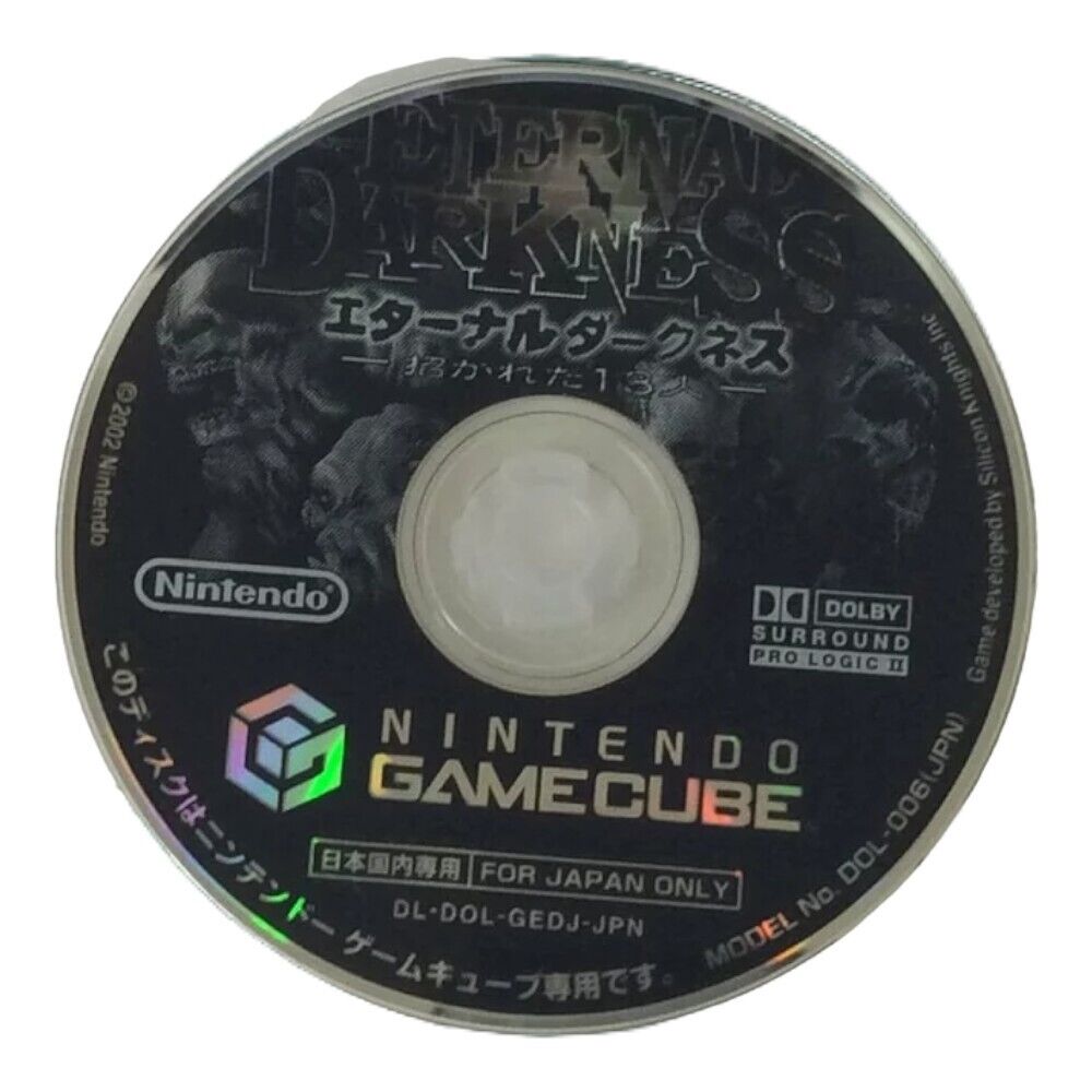 Usado [Disc Only No case] Nintendo Gamecube Eternal Darkness Japonês