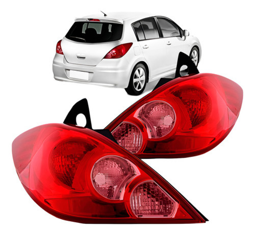 Par Lanterna Traseira Tiida 2008 2009 2010 2011 Hatch Marca Tyc