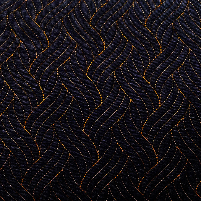Jeans Escuro Matelassê Tramas 0,50x1,70mts Confecção Mochilas Bolsas Costura Criativa Pano Ateliê